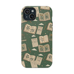 Botanical Journal Pattern iPhone Case | MagSafe Compatible Impact-Resistant Protective Cover