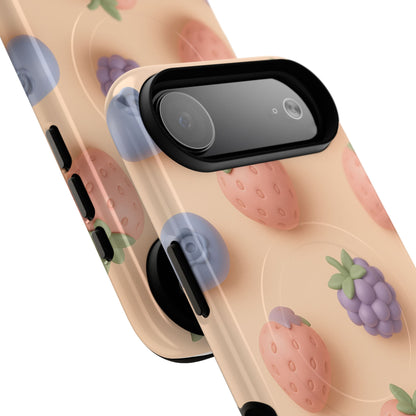 Fruitful 3D Strawberries Berries Tough Magnetic MagSafe Phone Case