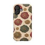 Vintage Wax Seal Pattern Magnetic Impact-Resistant Phone Case with MagSafe Compatibility