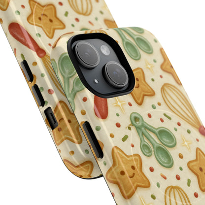 Baking Holiday iPhone Case — Cute Whisk & Cookie Pattern | compatible with MagSafe