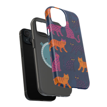 Colorful Cat Phone Case - MagSafe Impact-Resistant