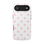 Pink Polka Dot Impact-Resistant Phone Case | MagSafe