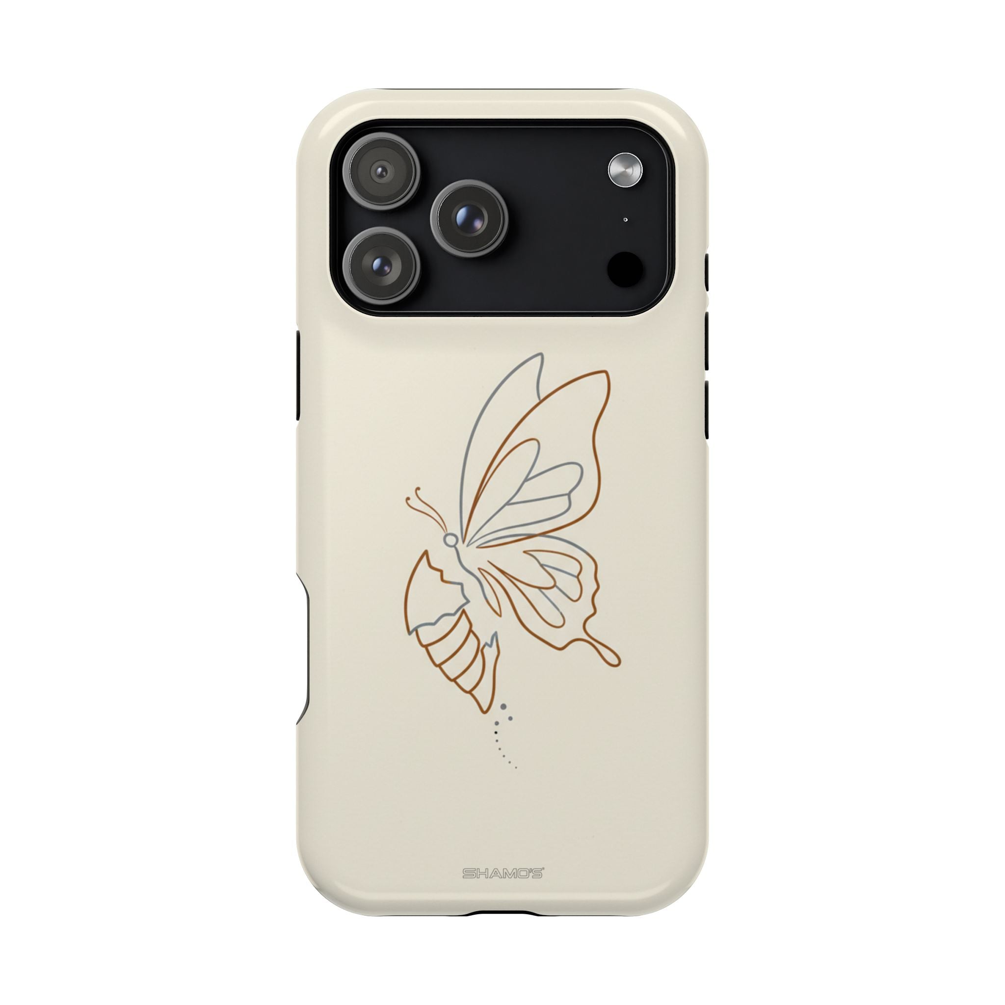 Butterfly Transformation from Caterpillar Minimalist Magnetic Impact-Resistant Phone Case with Magsafe - iPhone 17 Pro Max / Glossy - Shamo's