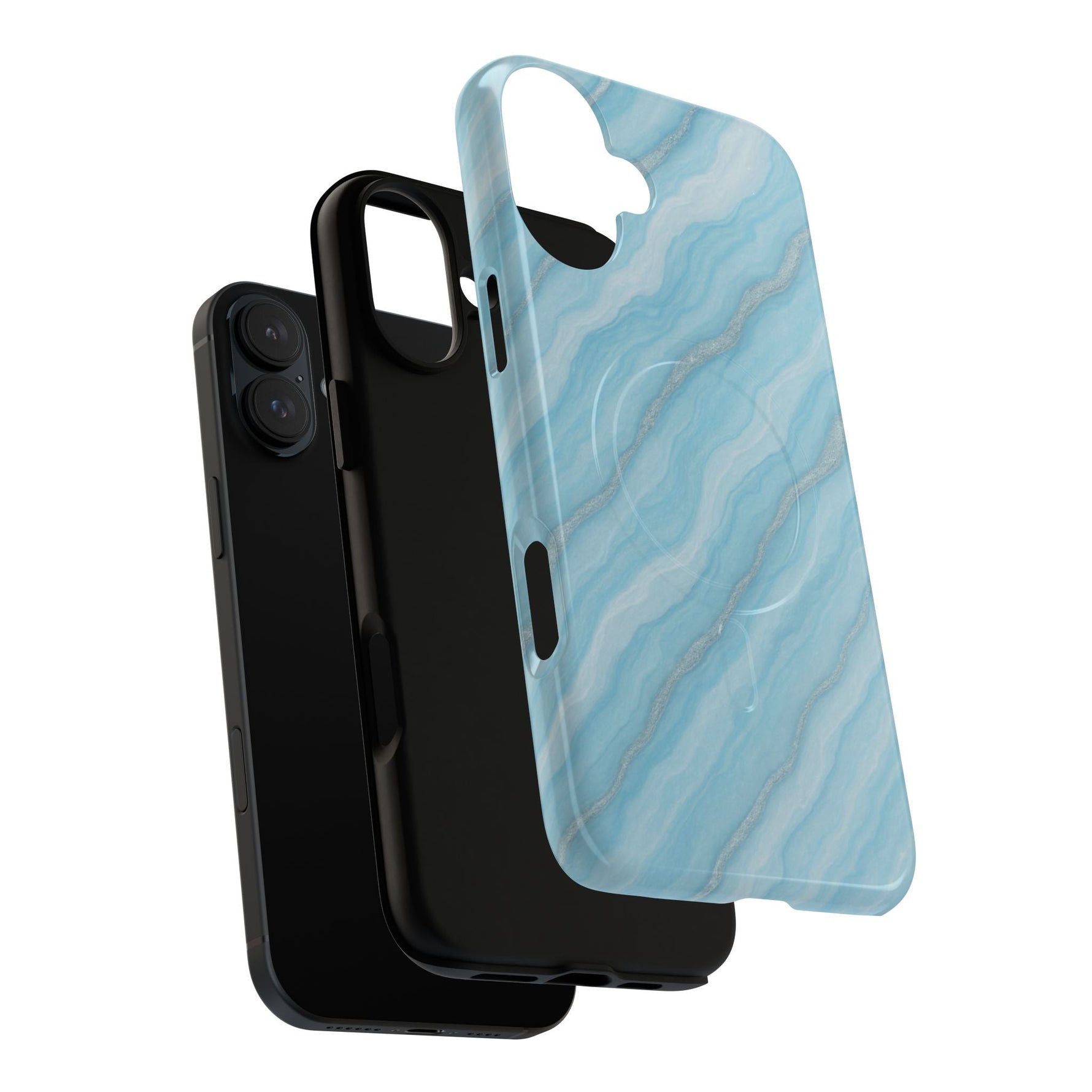 Sky Blue Marble iPhone Case with MagSafe  Shamo's