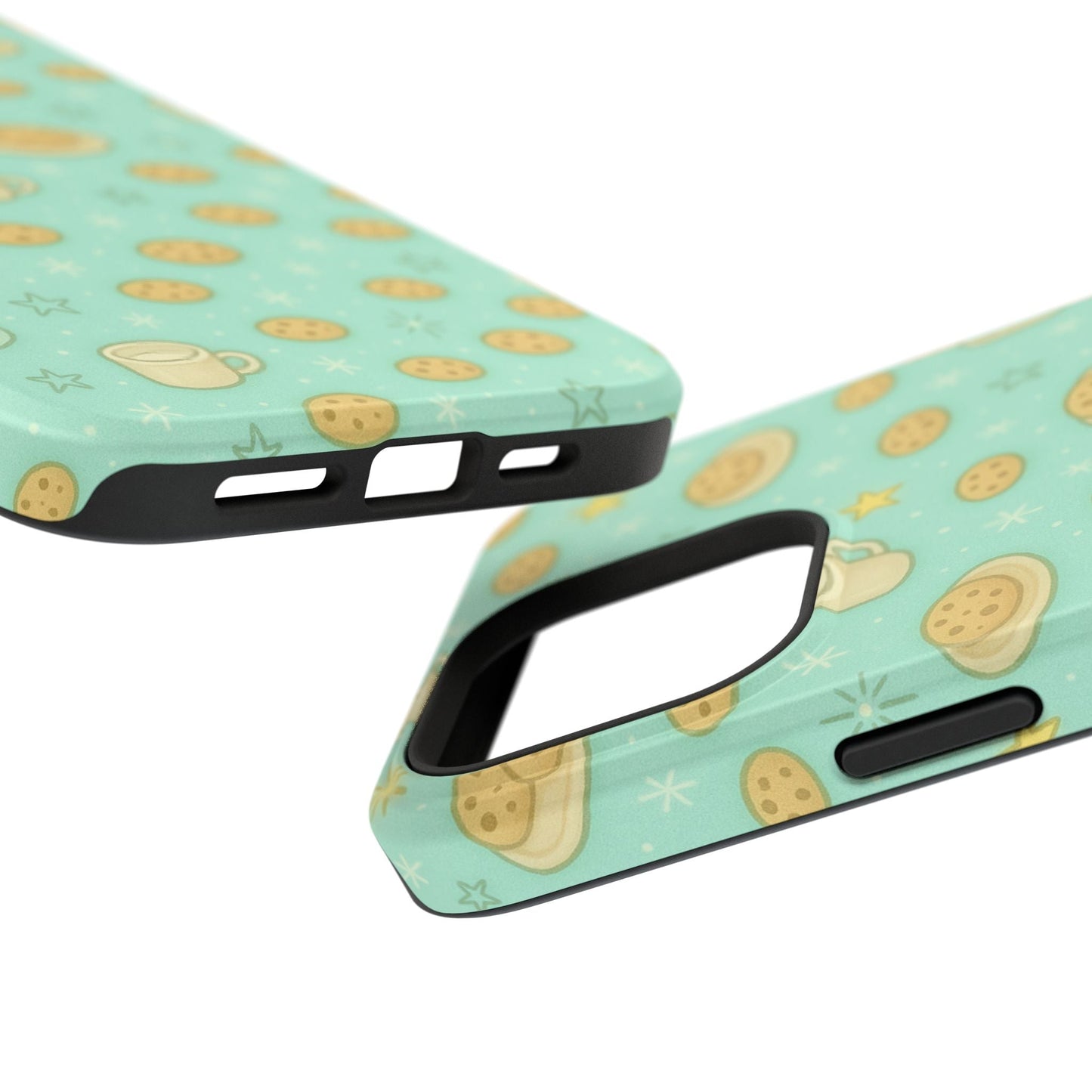 Cookie & Coffee Pattern Tough iPhone Case — Impact-Resistant