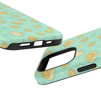 Cookie & Coffee Pattern Tough iPhone Case — Impact-Resistant