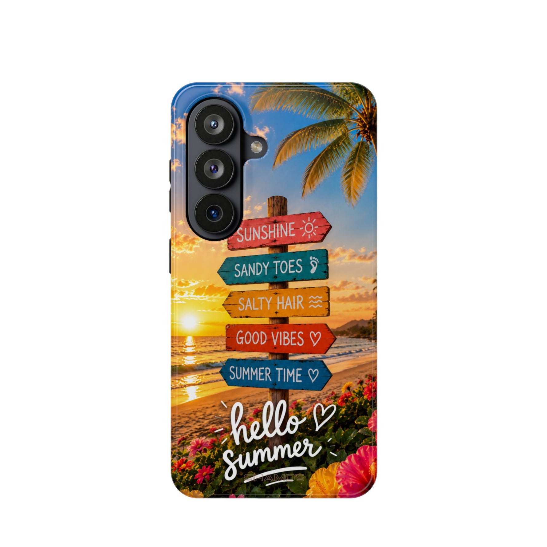 Hello Summer Phone Case — Tropical Beach MagSafe Impact-Resistant Case