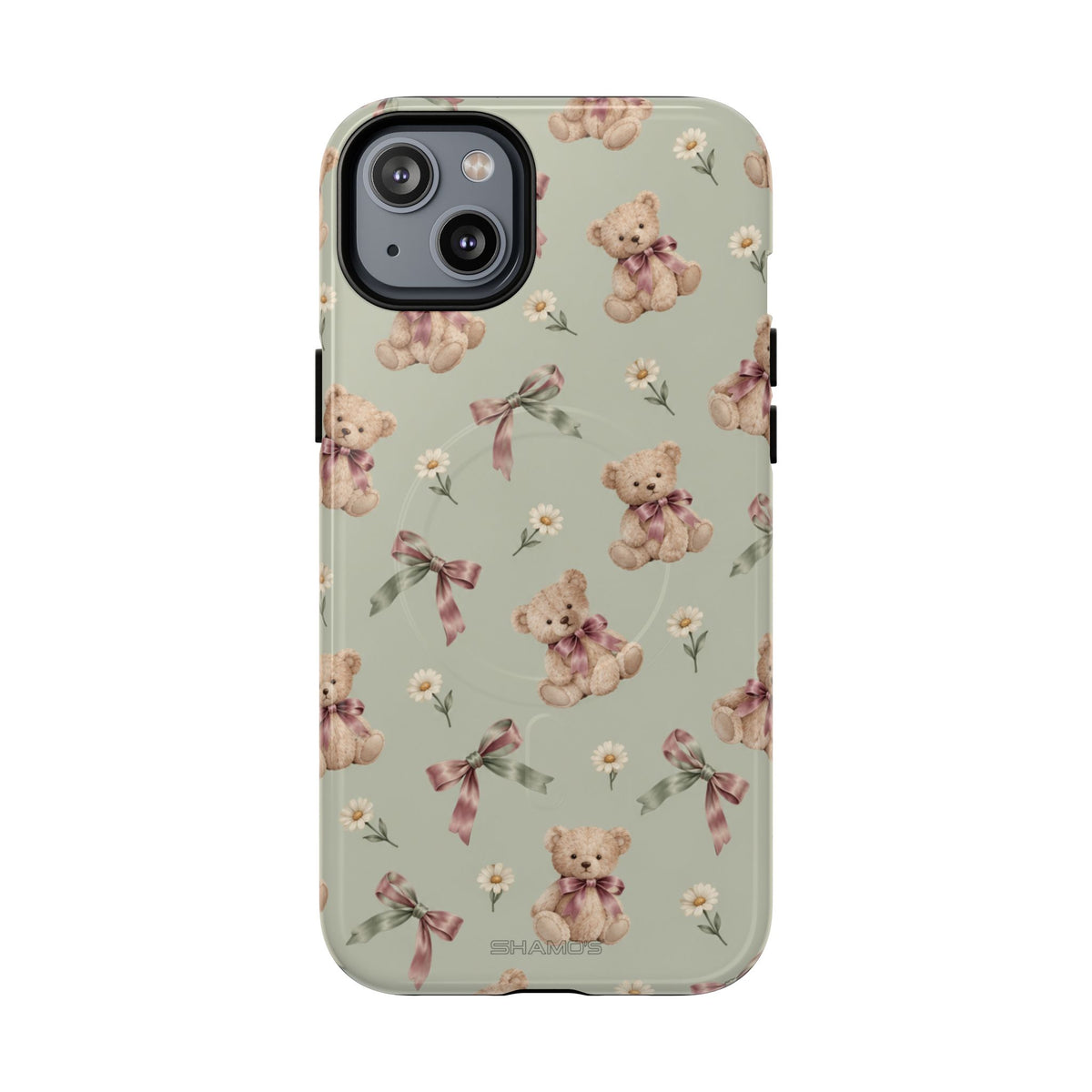 Funda para iPhone con lazo y osito de peluche con MagSafe