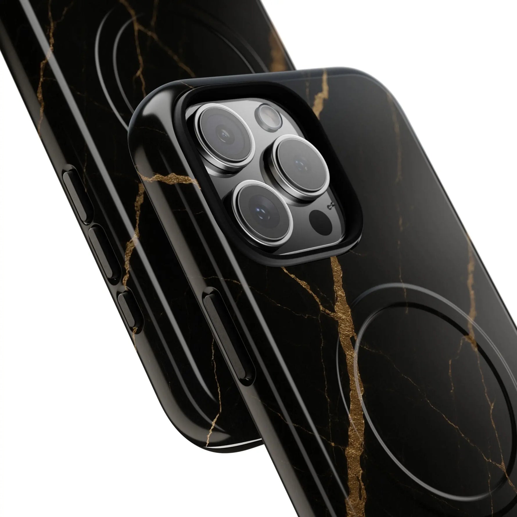 Black & Gold Marble iPhone Case with MagSafe  Shamo's