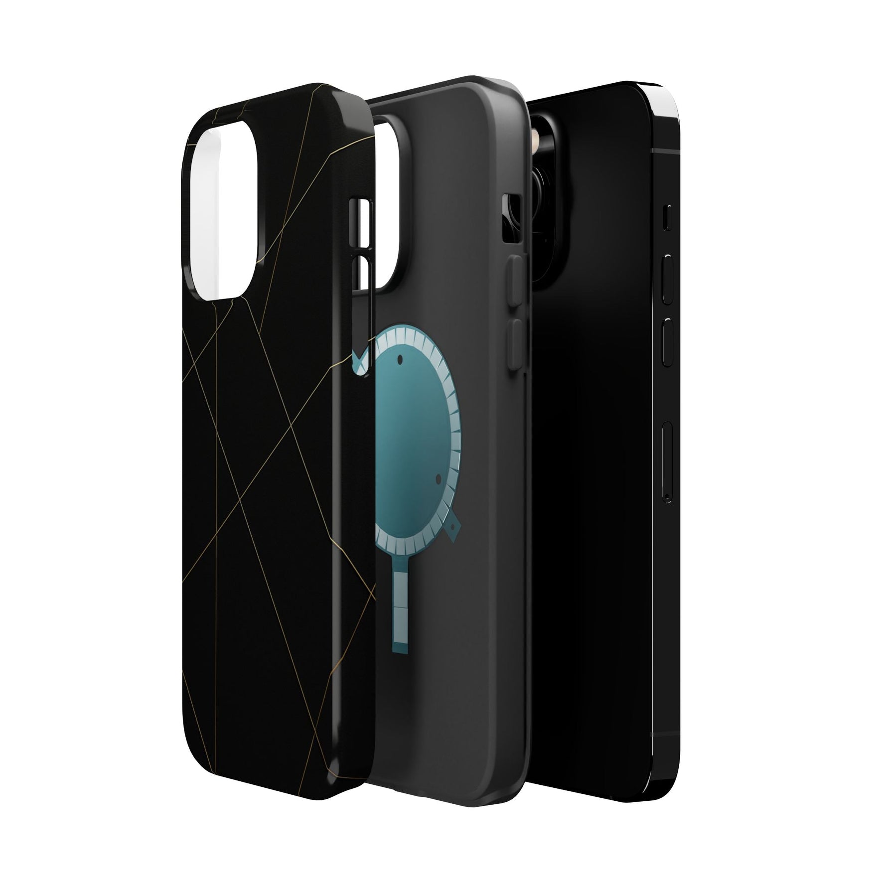 Black Geometric Design iPhone Case | MagSafe  Shamo's