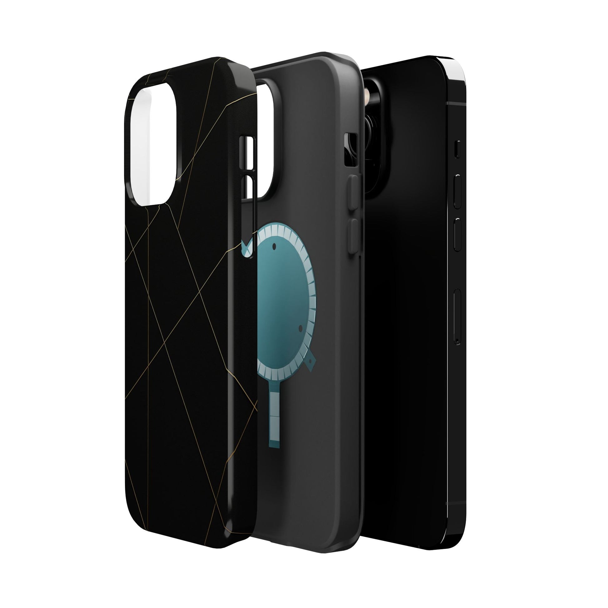 Black Geometric Design iPhone Case | MagSafe  Shamo's