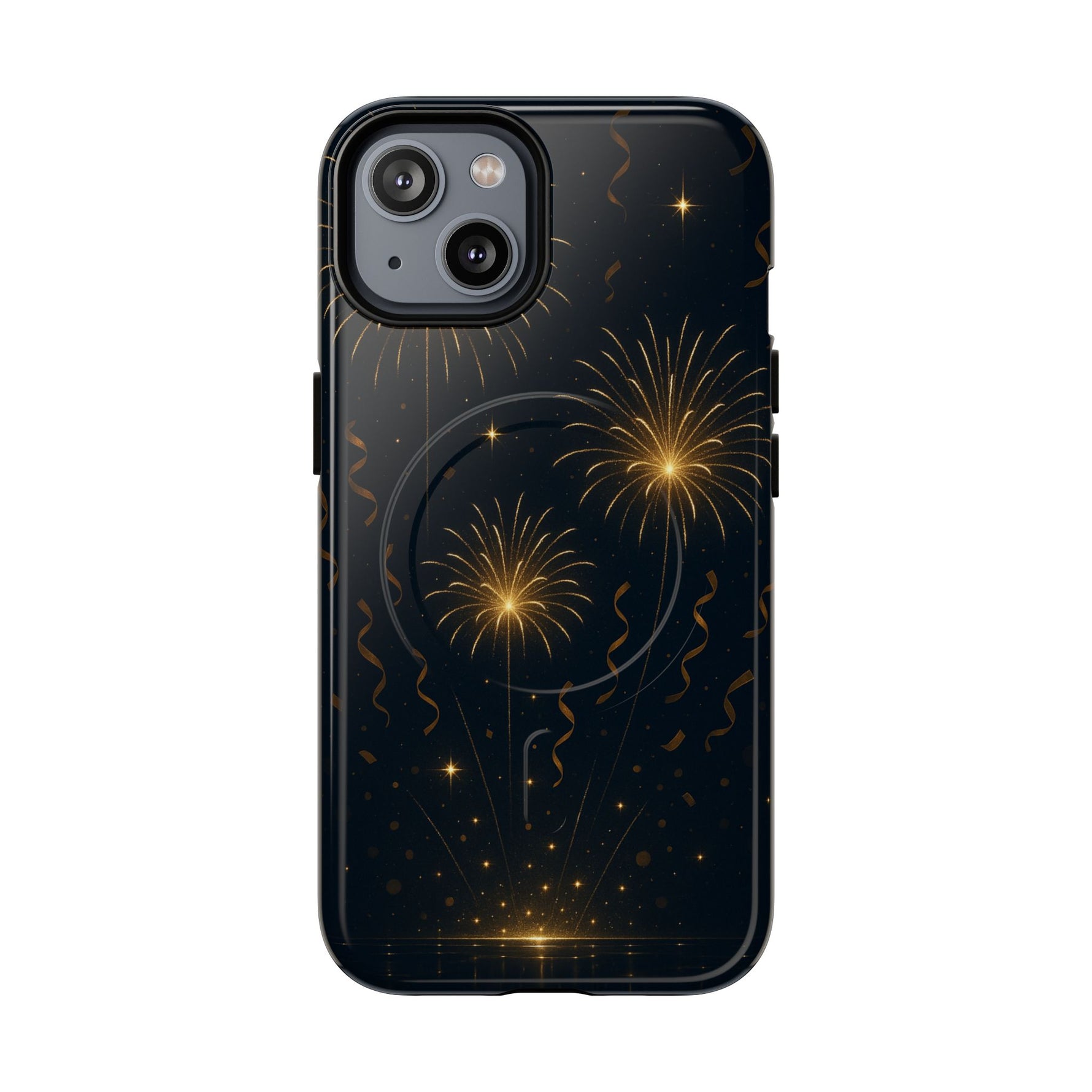 Gold Fireworks Celebration iPhone Case with MagSafe - Shamo's