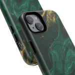 Emerald Marble with Gold Veins iPhone Case | with MagSafe  Shamo's