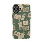 Botanical Journal Pattern iPhone Case | MagSafe Compatible Impact-Resistant Protective Cover