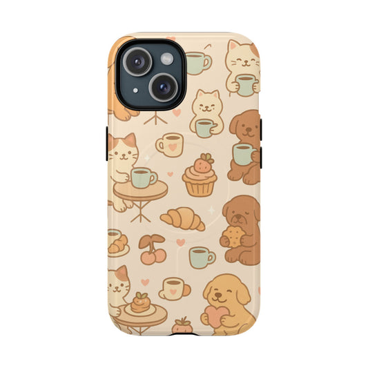 Coffee Cats & Dogs Phone Case with MagSafe - Shamo's