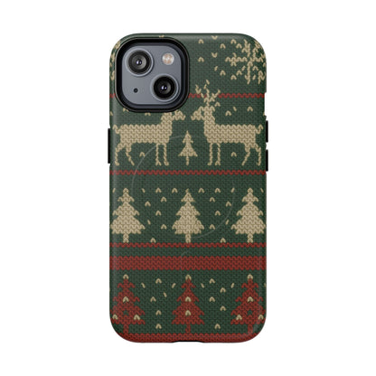 Holiday Knit Reindeer MagSafe Tough iPhone Case