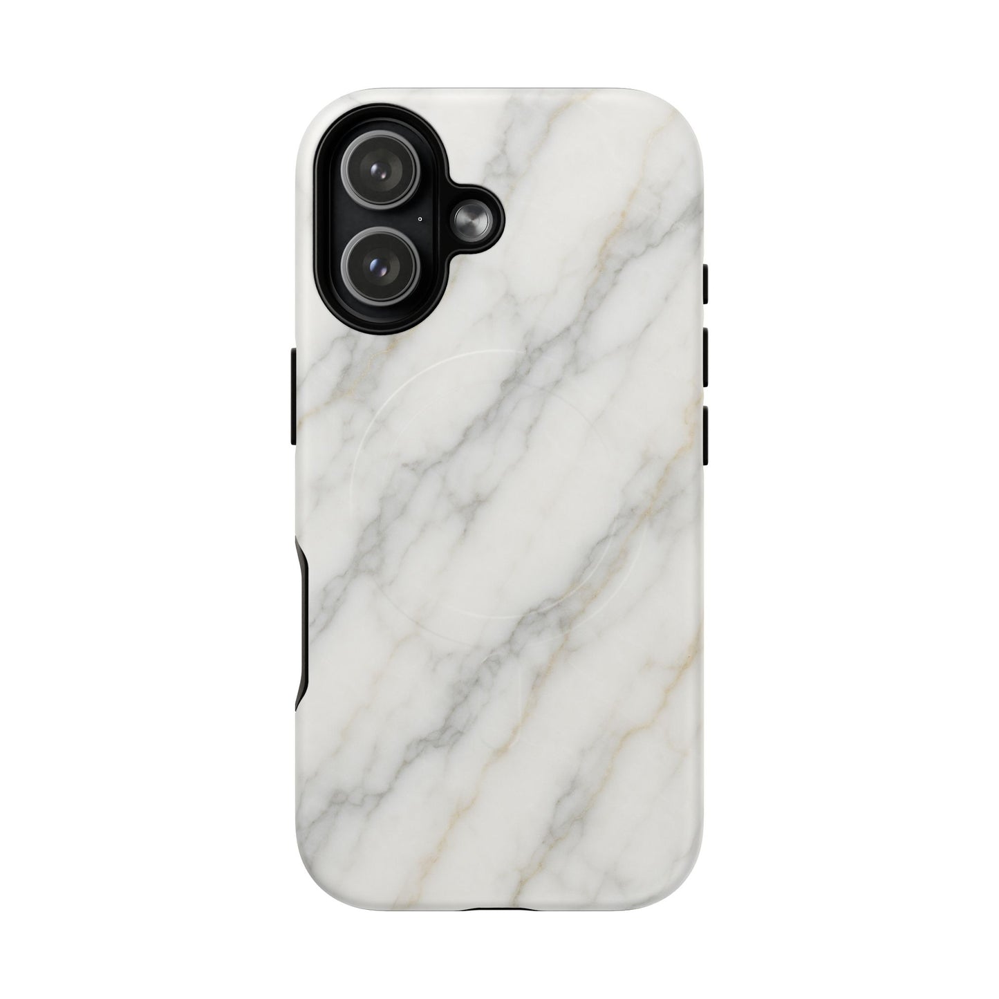 Classic White Marble iPhone Case with MagSafe - Shamo's