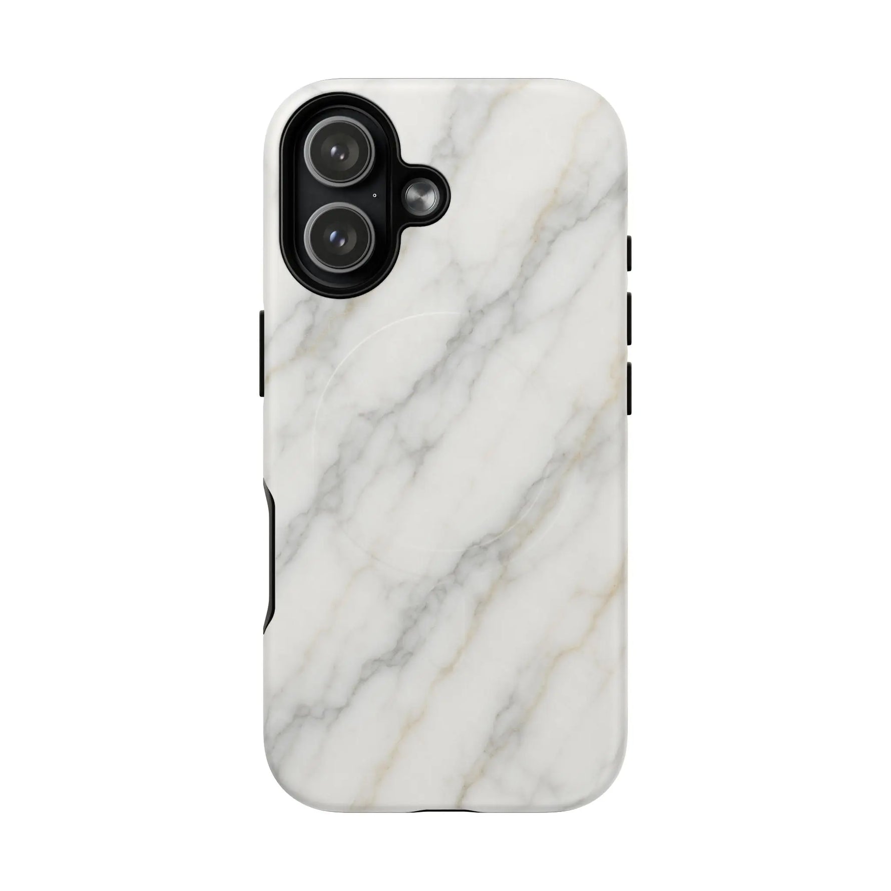 Classic White Marble iPhone Case with MagSafe - Shamo's