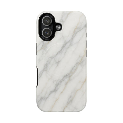 Classic White Marble iPhone Case with MagSafe - Shamo's