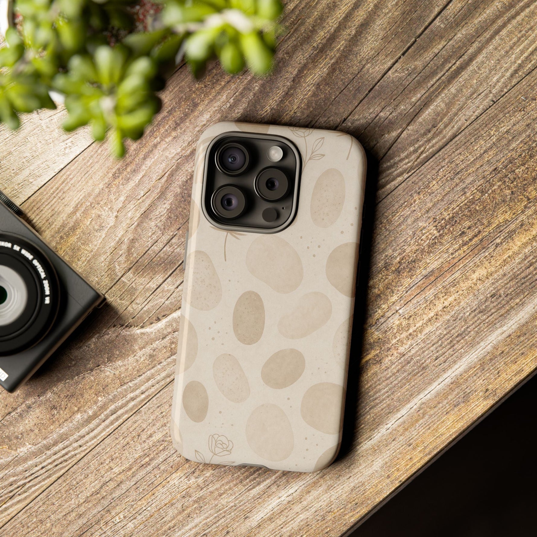 Neutral Pebble Pattern Tough iPhone Case  Shamo's