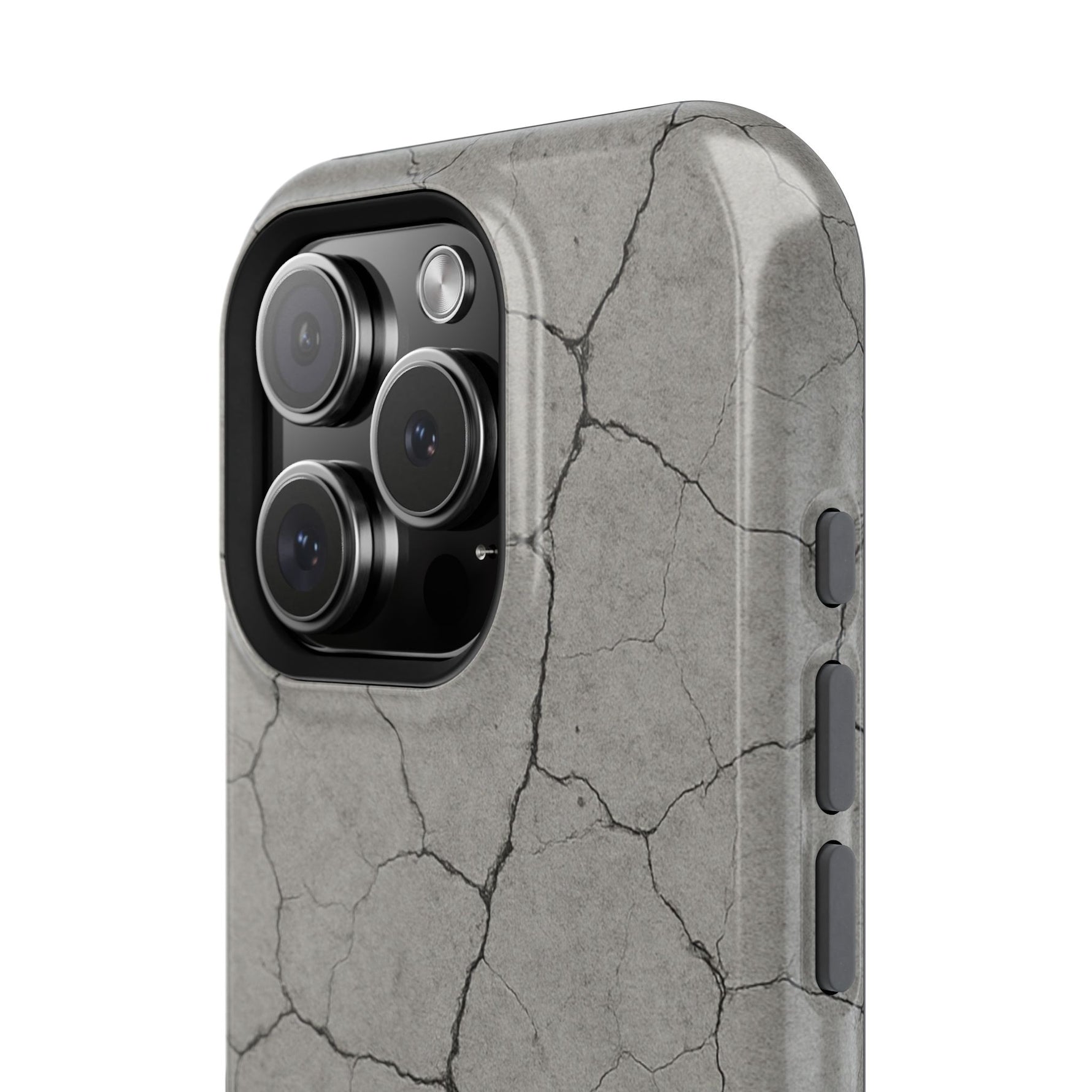 Cracked Concrete Texture iPhone Case with MagSafe compatibility