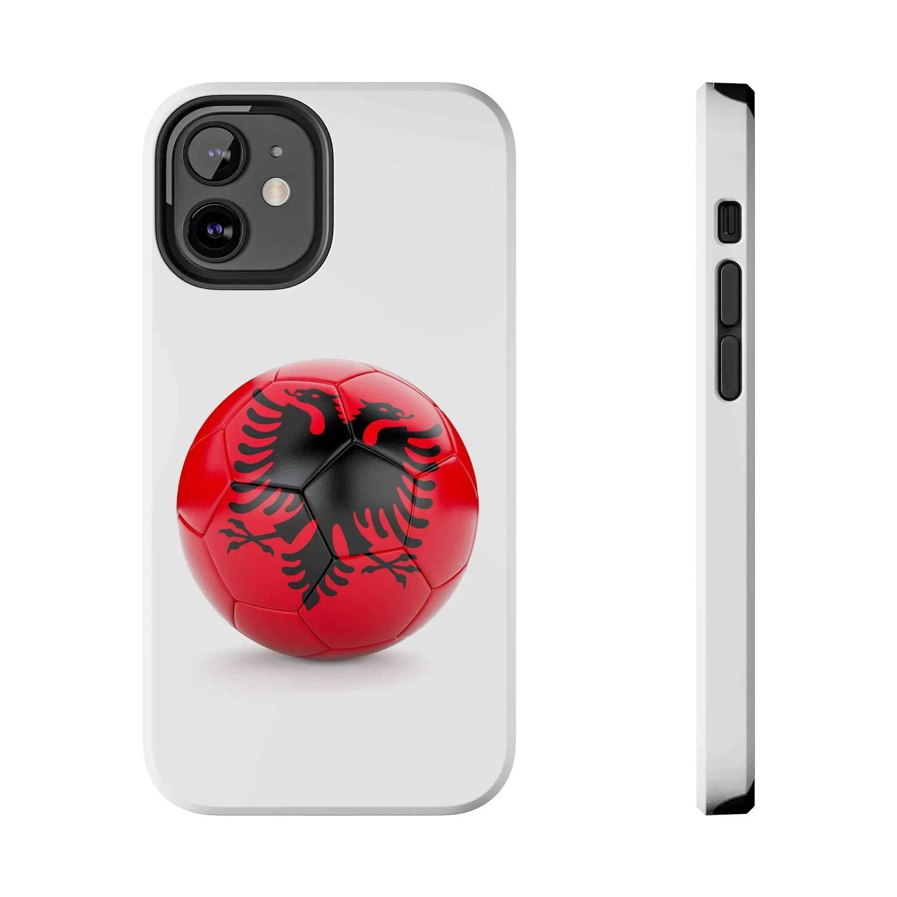 Tough Phone Cases with Albanian soccer flag