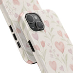 Pink Watercolor Heart Floral Pattern | Tough Impact Phone Case  Shamo's