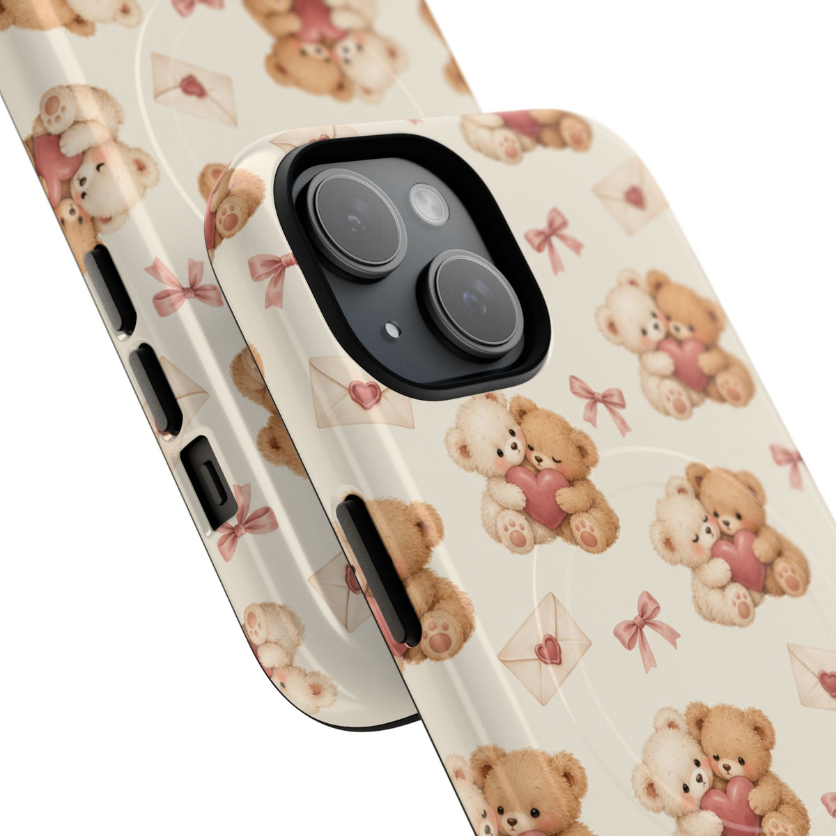 Telefoonhoesje met MagSafe met teddybeer verliefd