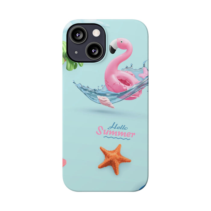 Slim Phone Cases with Hello Summer design