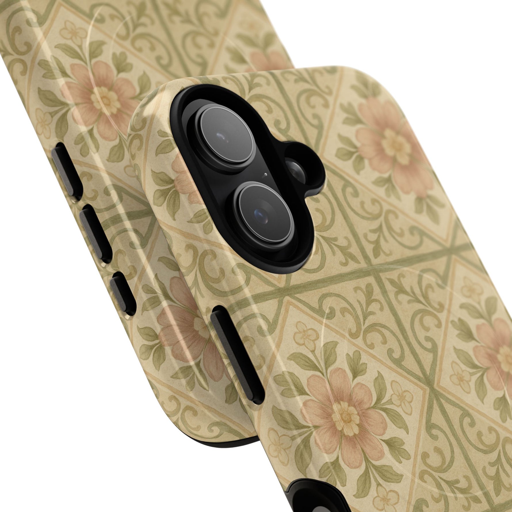 Vintage Rustic Foral Tiles iPhone Case | MagSafe - Shamo's