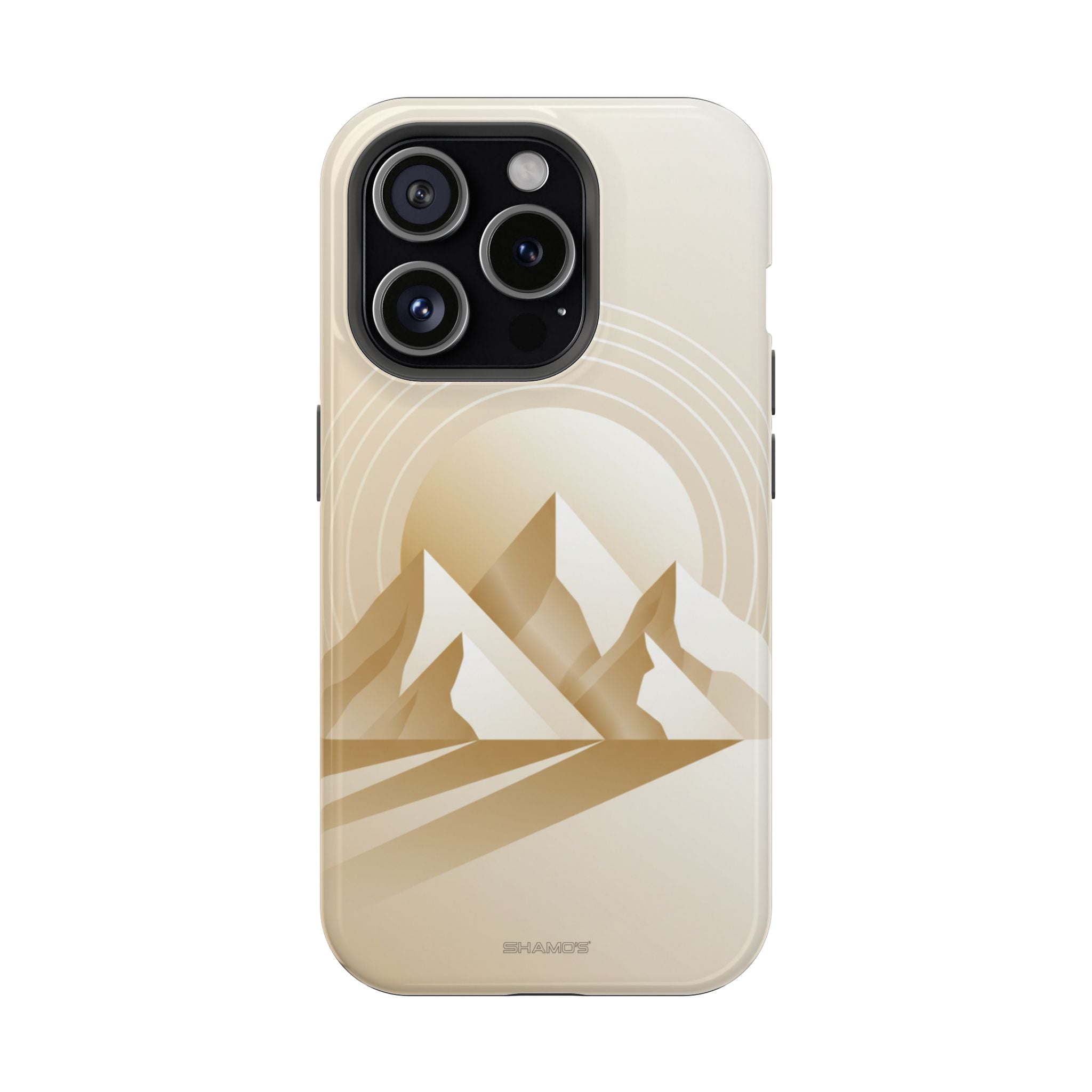 Minimalist Mountain Abstract Landscape iPhone Case with MagSafe Compatibility - iPhone 15 Pro / Glossy - Shamo's