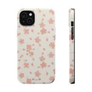 Floral Cherry Blossom Magnetic Phone Case with MagSafe - iPhone 14 Plus / Glossy - Shamo's