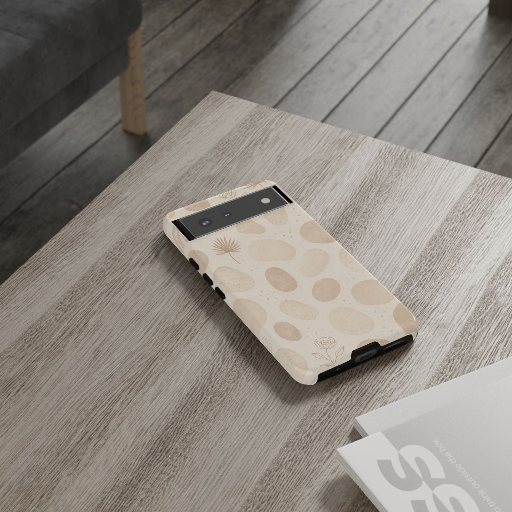 Neutral Pebble Pattern Tough iPhone Case  Shamo's
