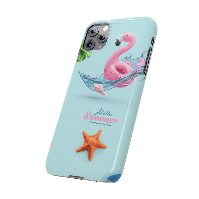 Slim Phone Cases with Hello Summer design