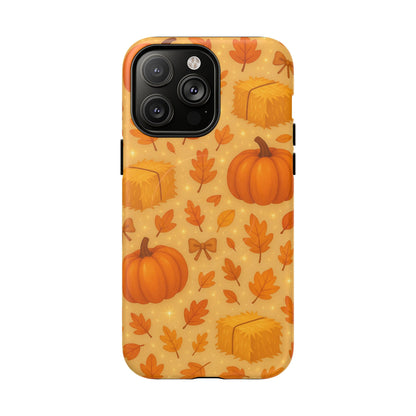 Autumn Harvest iPhone Case — Pumpkin & Haystack Fall with MagSafe - Shamo's