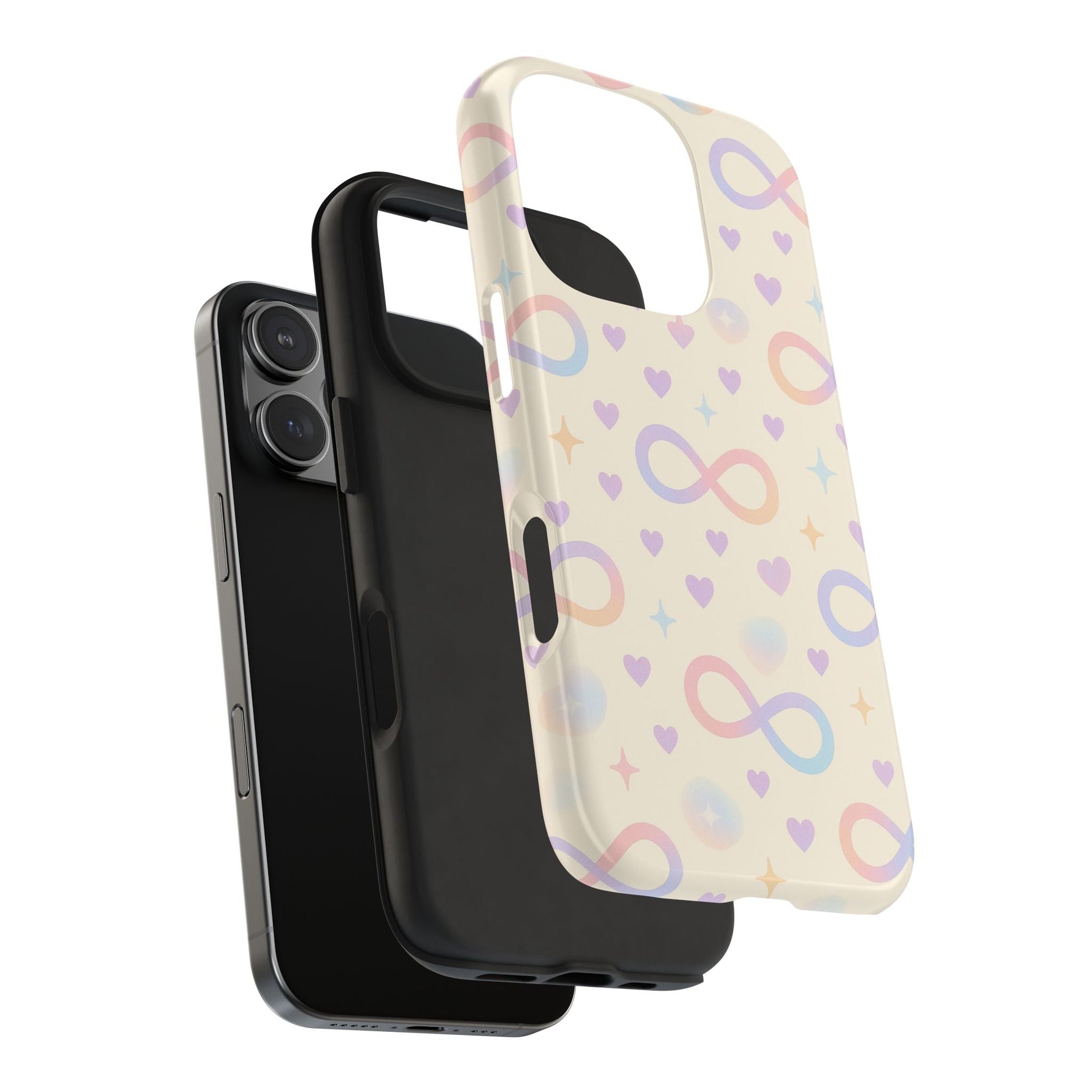 Infinity Pattern Tough Phone Case — Pastel Hearts & Stars  Shamo's