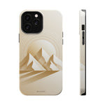 Minimalist Mountain Abstract Landscape iPhone Case with MagSafe Compatibility