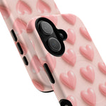 Baby Pink Pearl Hearts 3D iPhone Case | MagSafe - Shamo's