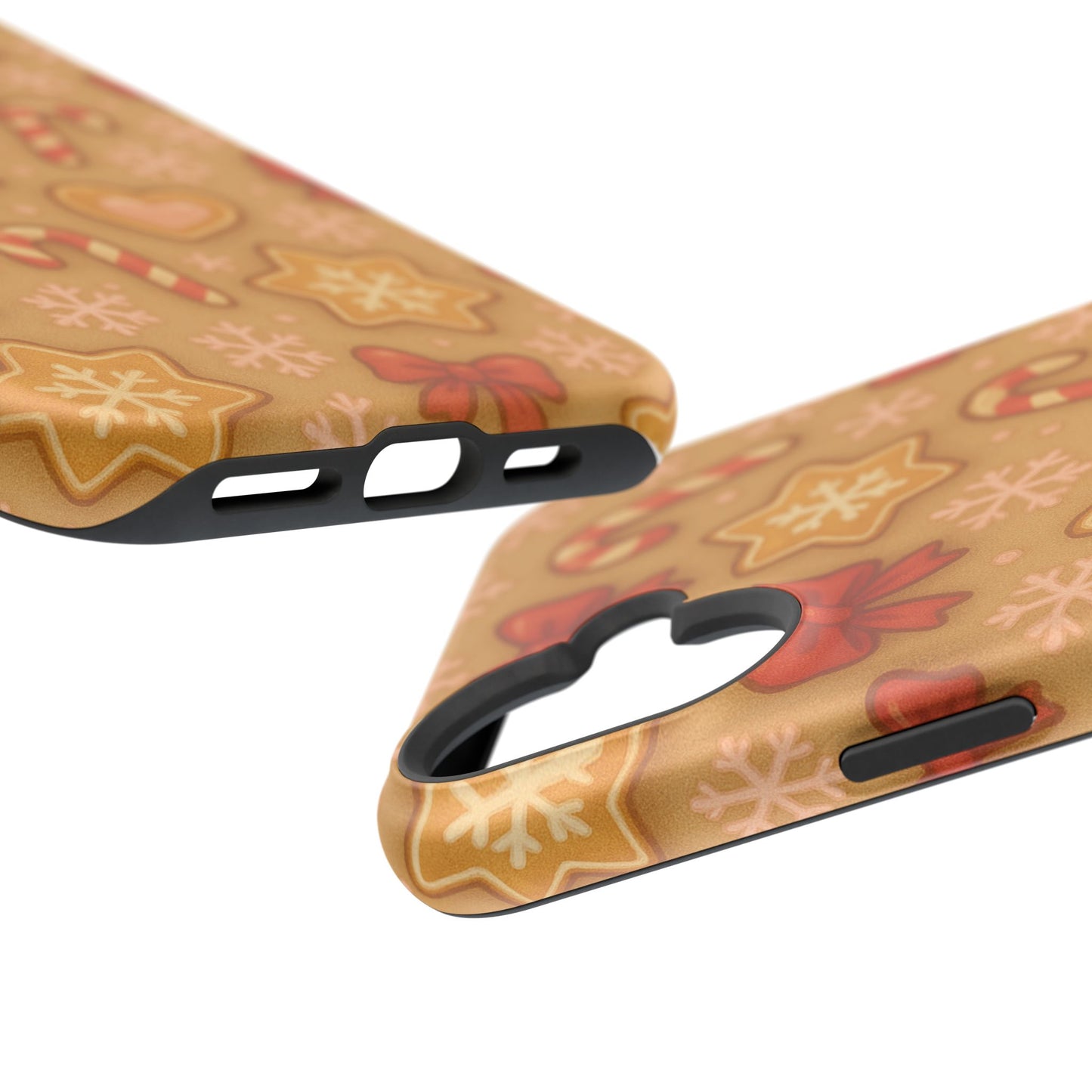 Candy Cane & Gingerbread Holiday iPhone Case — Impact-Resistant