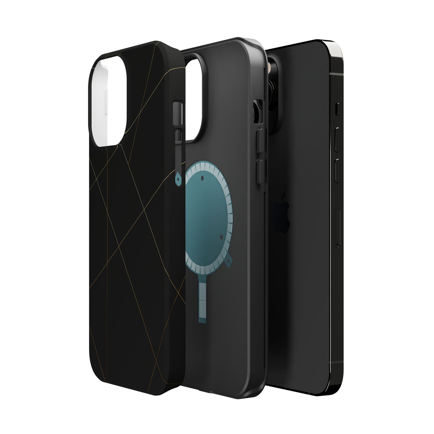 Black Geometric Design iPhone Case | MagSafe  Shamo's