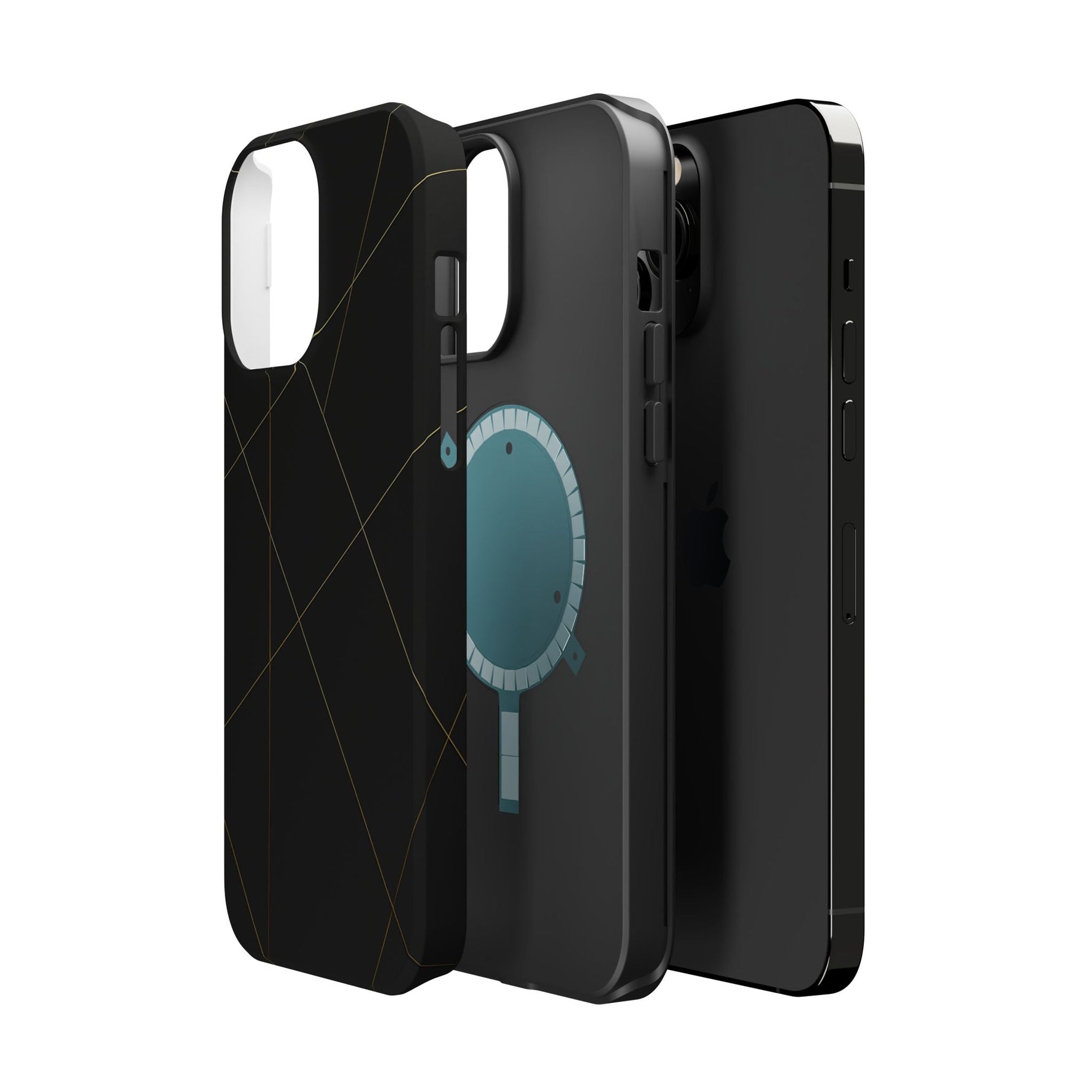 Black Geometric Design iPhone Case | MagSafe  Shamo's
