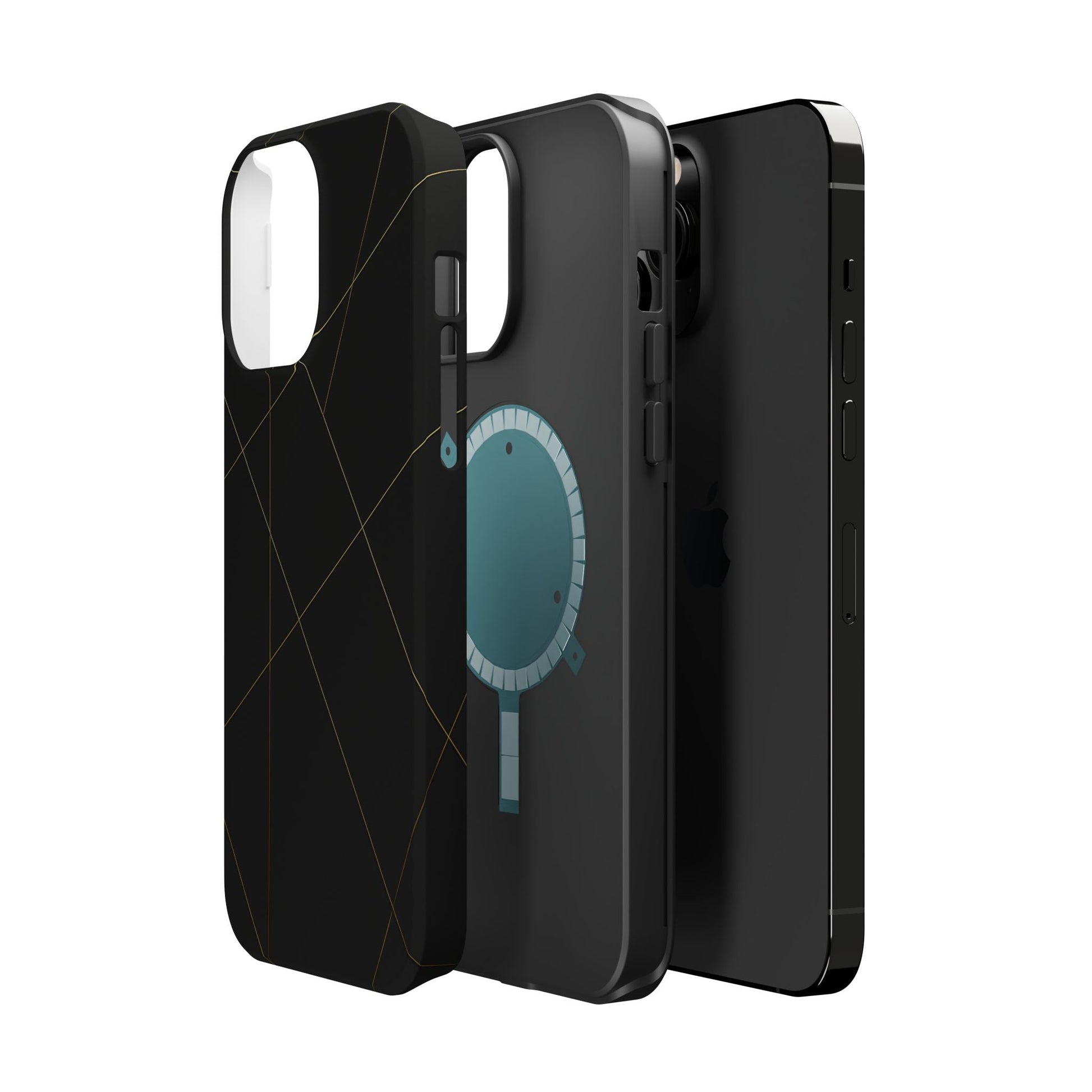 Black Geometric Design iPhone Case | MagSafe  Shamo's