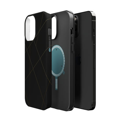 Black Geometric Design iPhone Case | MagSafe  Shamo's