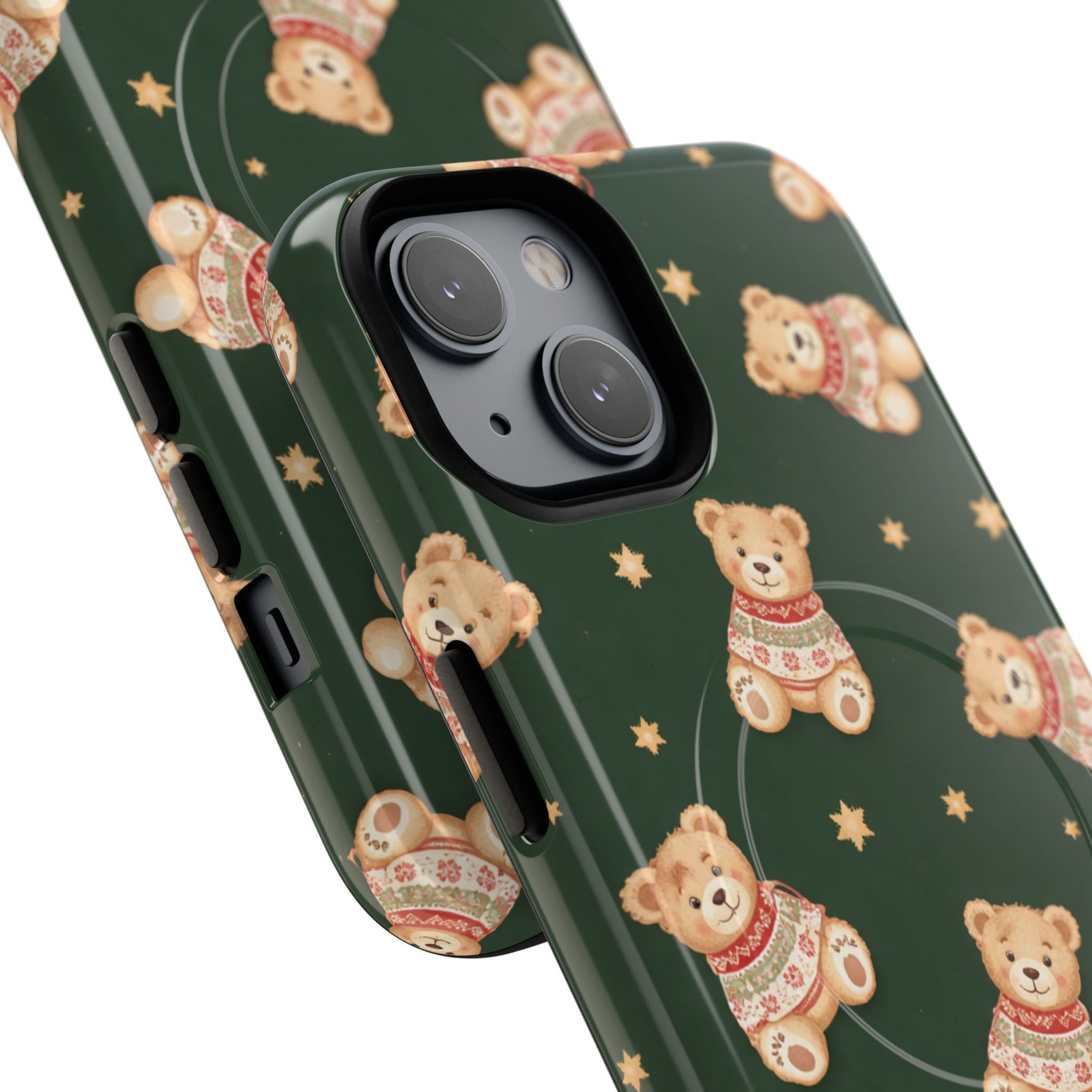 Funda para iPhone con diseño de osito de peluche y corazón (con MagSafe)