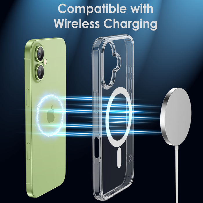 Shamo's for iPhone 17 Clear Case – Crystal Clear Acrylic, [Compatible with MagSafe], Slim, Lightweight, [Anti-Yellowing], Shock-Resistant Protection