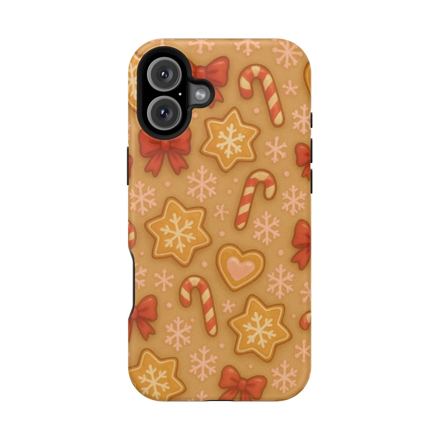 Candy Cane & Gingerbread Holiday iPhone Case — Impact-Resistant