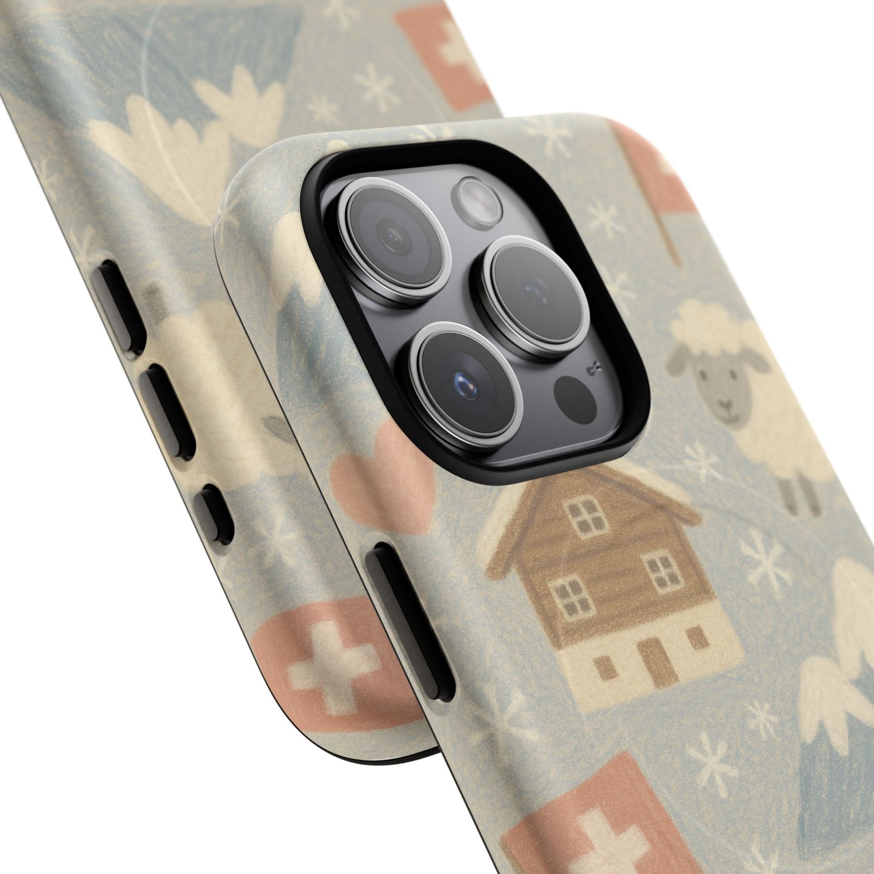 Swiss Chalet Sheep Pattern Tough MagSafe iPhone Case  Shamo's