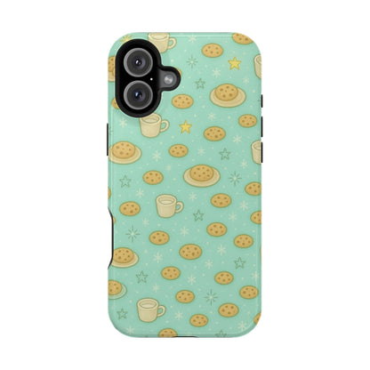 Cookie & Coffee Pattern Tough iPhone Case — Impact-Resistant