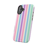 Pastel Stripe MagSafe Compatible Magnetic Impact-Resistant Phone Case - iPhone 17 / Glossy - Shamo's