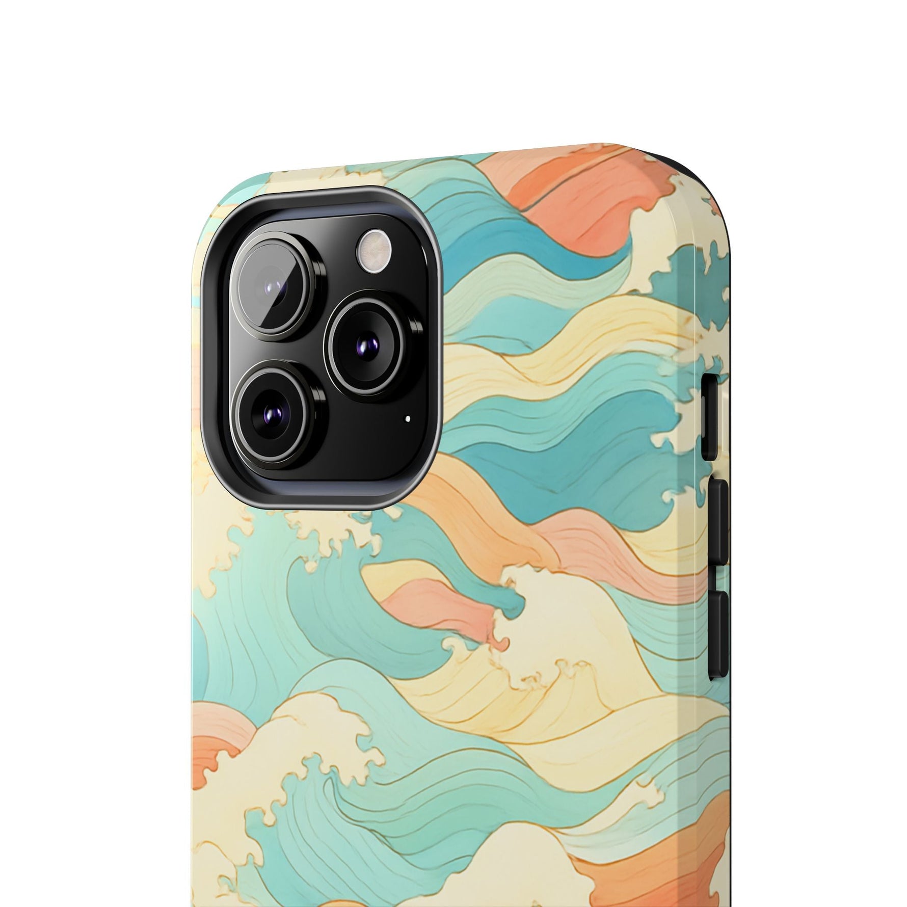 Ocean Wave Tough Phone Case — Pastel Retro Surf Pattern  Shamo's